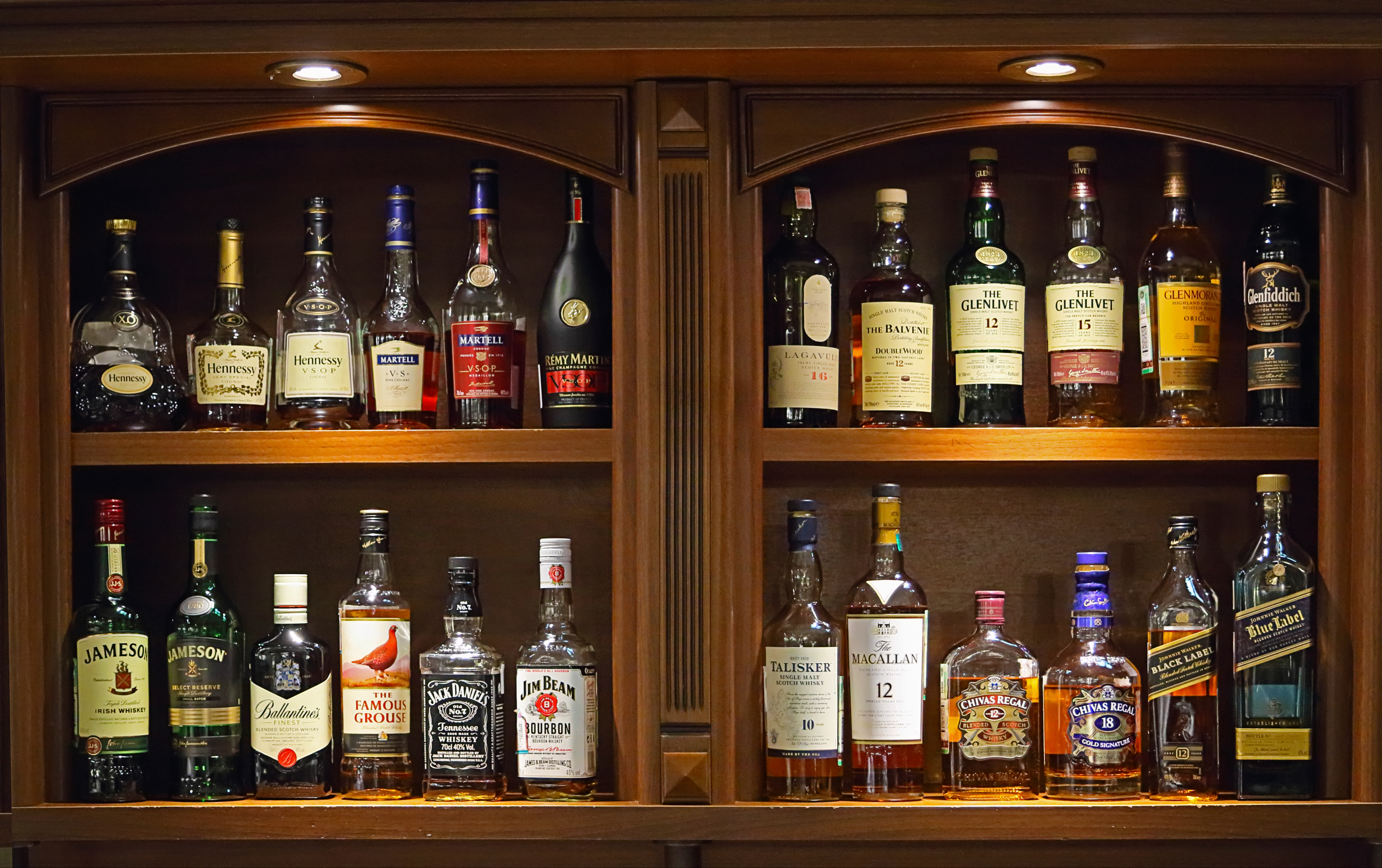 A selection of spirits